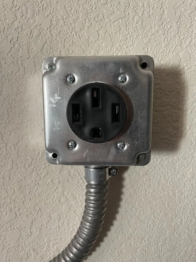 NEMA 14-50 outlet installed for Smart Home Electrical in Creswell